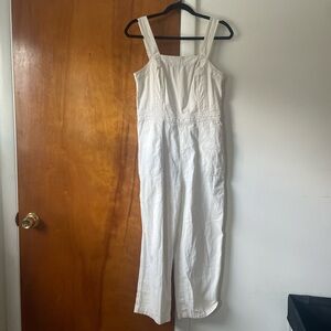 White denim jumpsuit